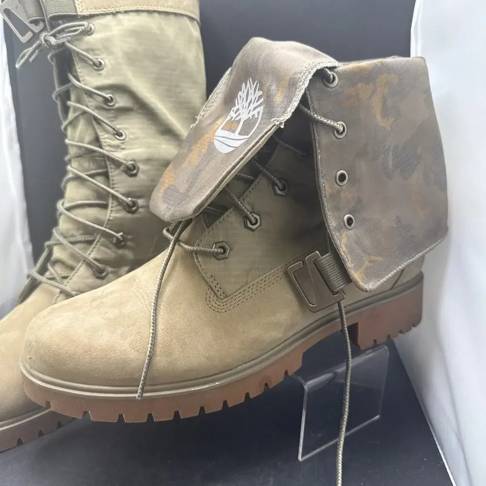 Timberland A2660 Roll Top Combat Boots Olive Camo Women’s US 9.5 A1THJ